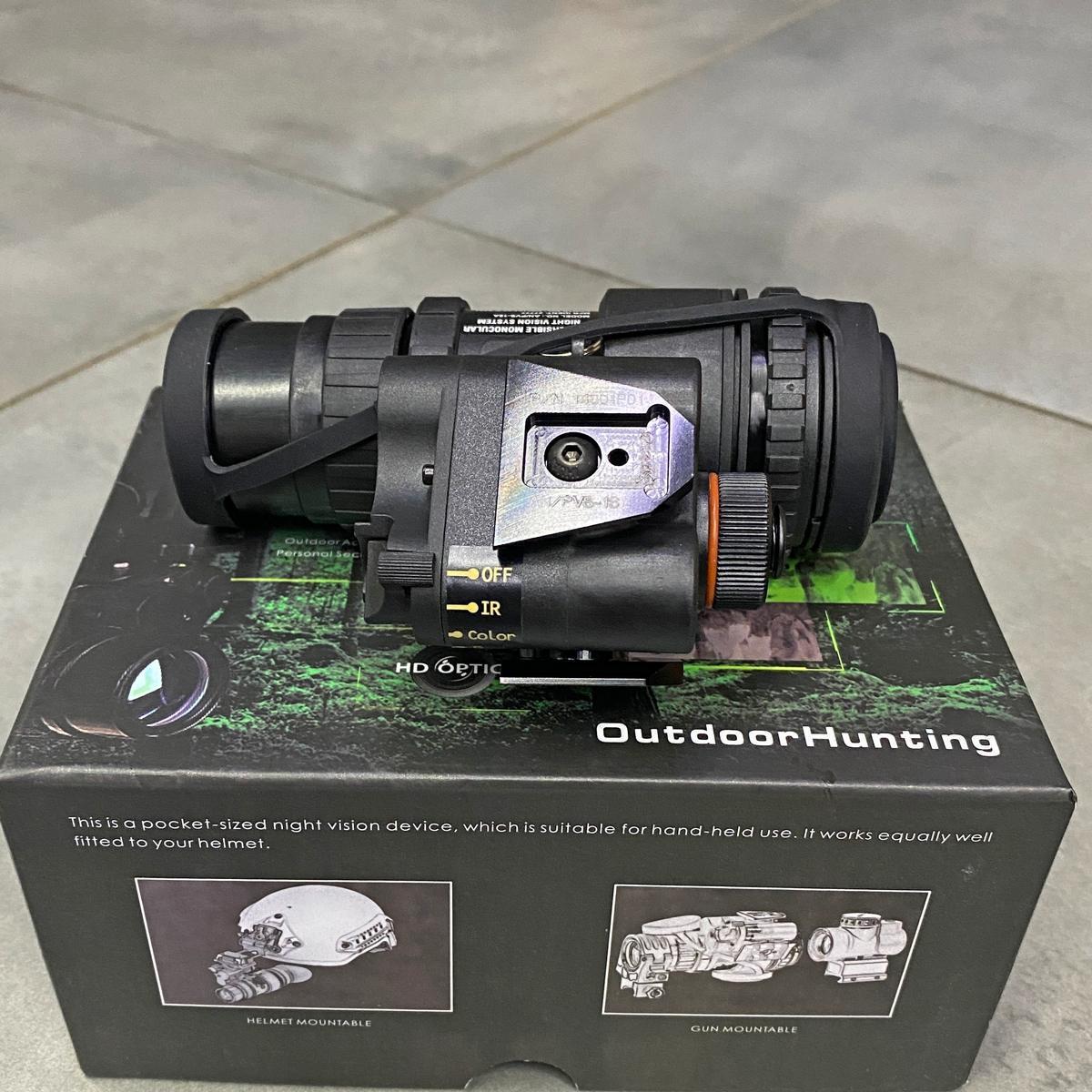 Монокуляр ночного видения цифровой Spina optics PVS-18 1х32 крепеж на шлем/подсумок (244738) - фото 8