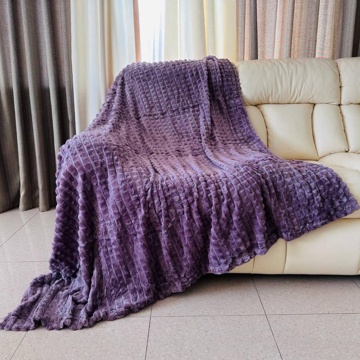 Плед Koloco Крокодил Євро 200х230 см Бузковий (39375) Плед Koloco Крокодил Євро 200х230 см Бузковий (39375)