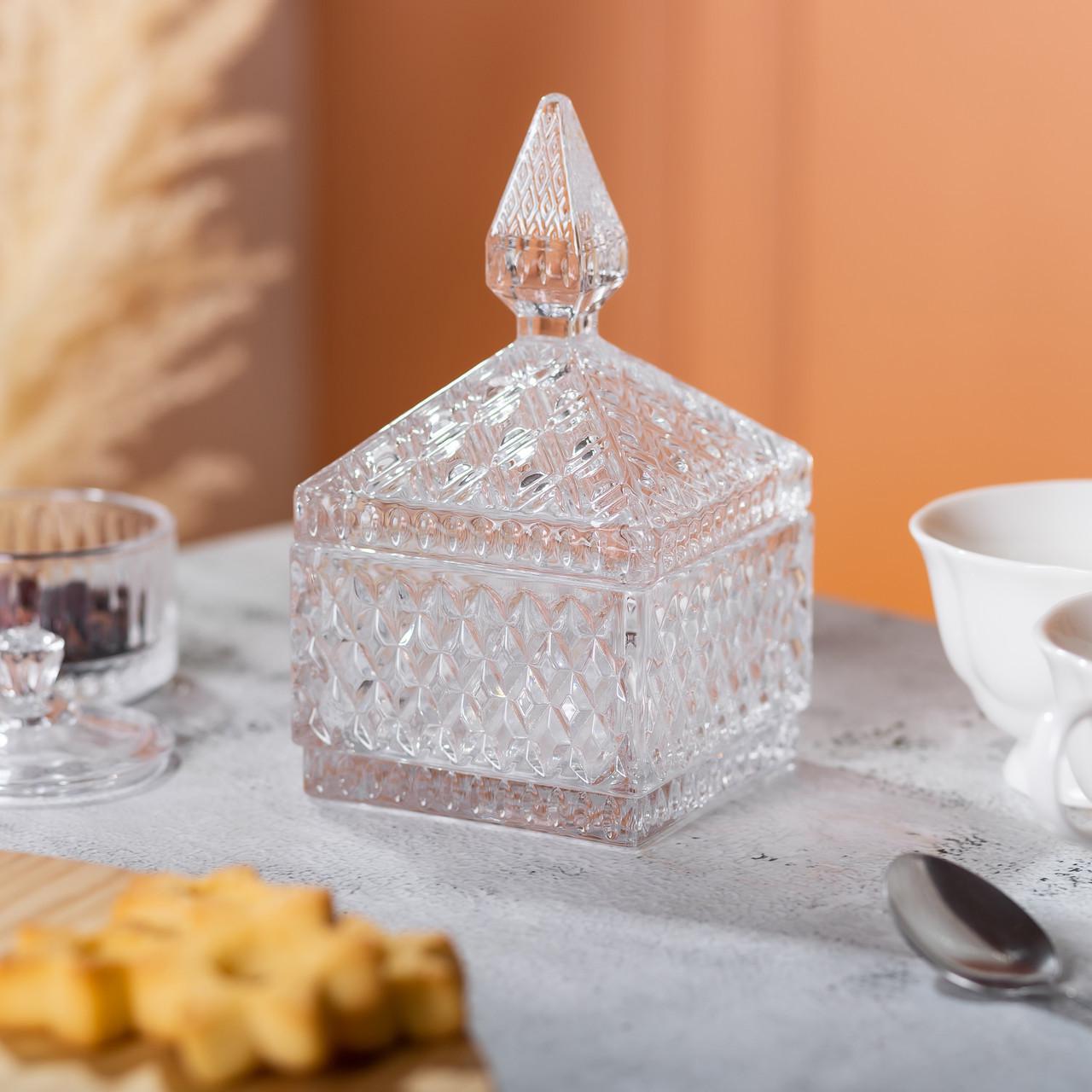 Цукорниця скляна з кришкою квадратна HP-YH-41 8,5х8,5х15 см (A-033642) - фото 8 Цукорниця скляна з кришкою квадратна HP-YH-41 8,5х8,5х15 см (A-033642) - фото 8