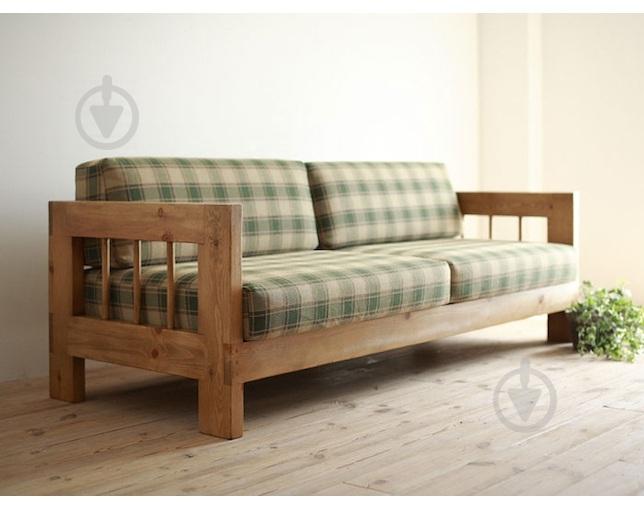 Диван мягкий деревянный JecksonLoft Земас Зеленый/Белый 220 см 0211 Диван мягкий деревянный JecksonLoft Земас Зеленый/Белый 220 см 0211