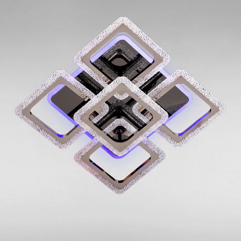 Люстра LED потолочная Light House SC-15809/4+1C BP+RGB 80W+8W Хром
