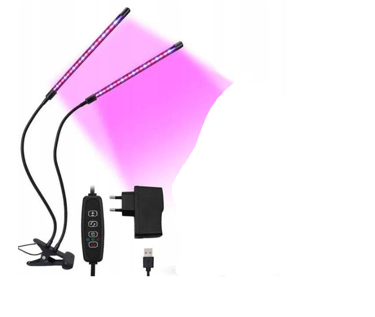 Фитолампа для роста растений и рассады полный спектр 2 головы LED (ZW-2)