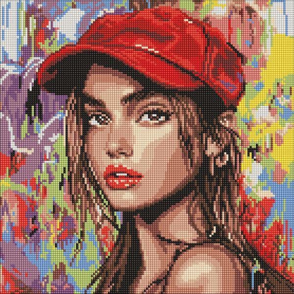 Алмазна мозаїка Ideyka Сучасна Червона Шапочка 40x40 см (Id-AMO8311)