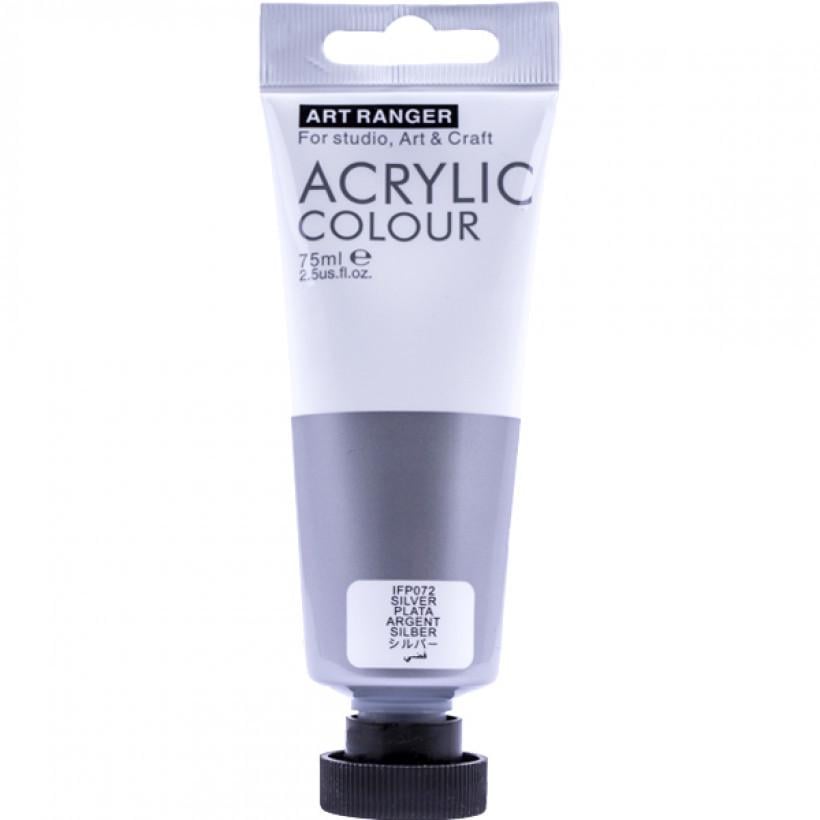 Акриловая художественная краска ART RANGER Acrylic 072 Silver серебро (84012) Акриловая художественная краска ART RANGER Acrylic 072 Silver серебро (84012)