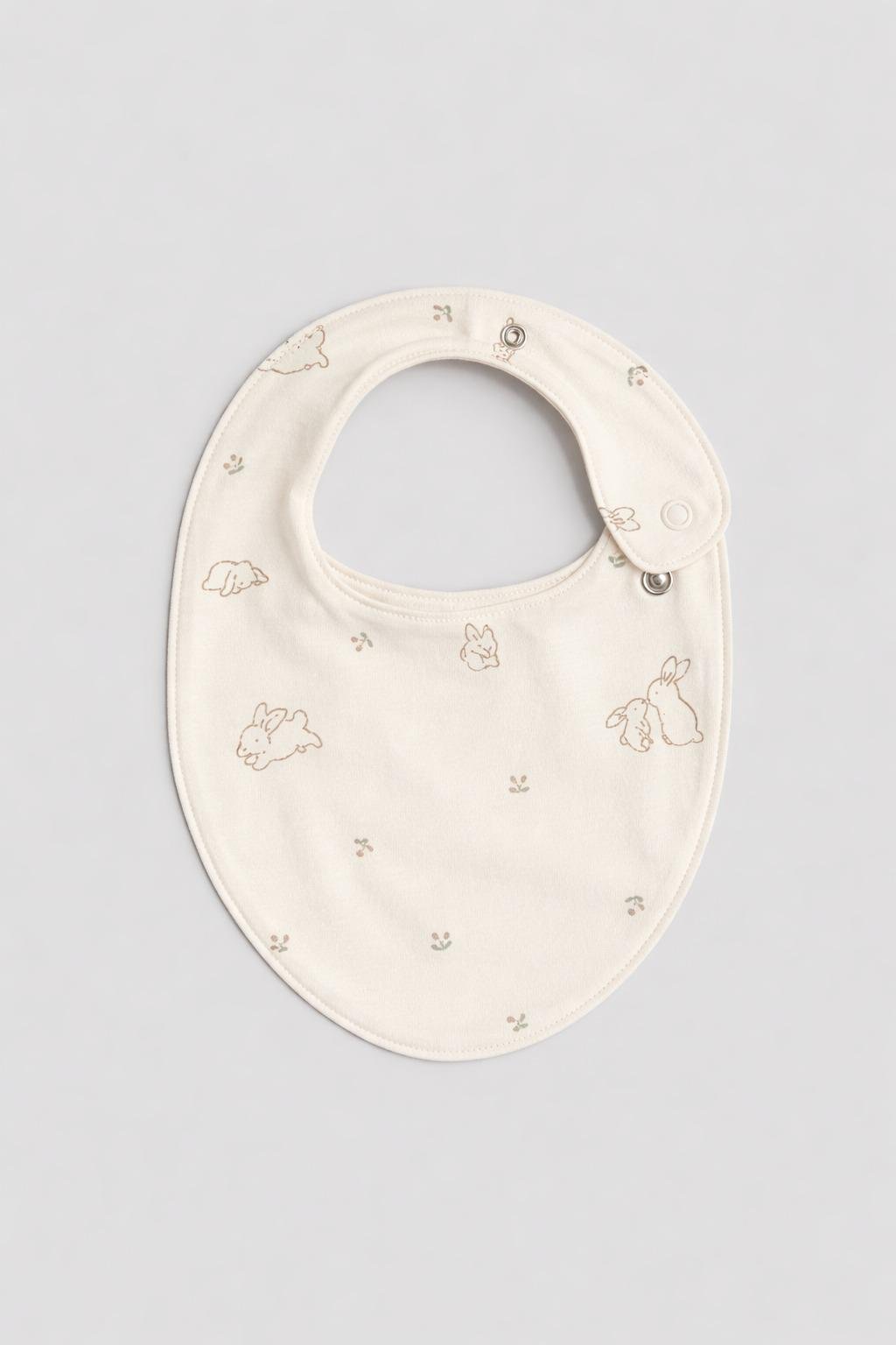 Слюнявчик Кролики Розовый (1243749)