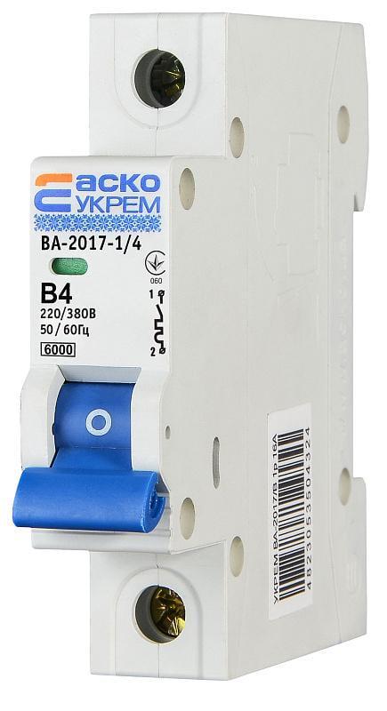 Автоматический выключатель АСКО-УКРЕМ ВА-2017/B 1р 4А (A0010170047)