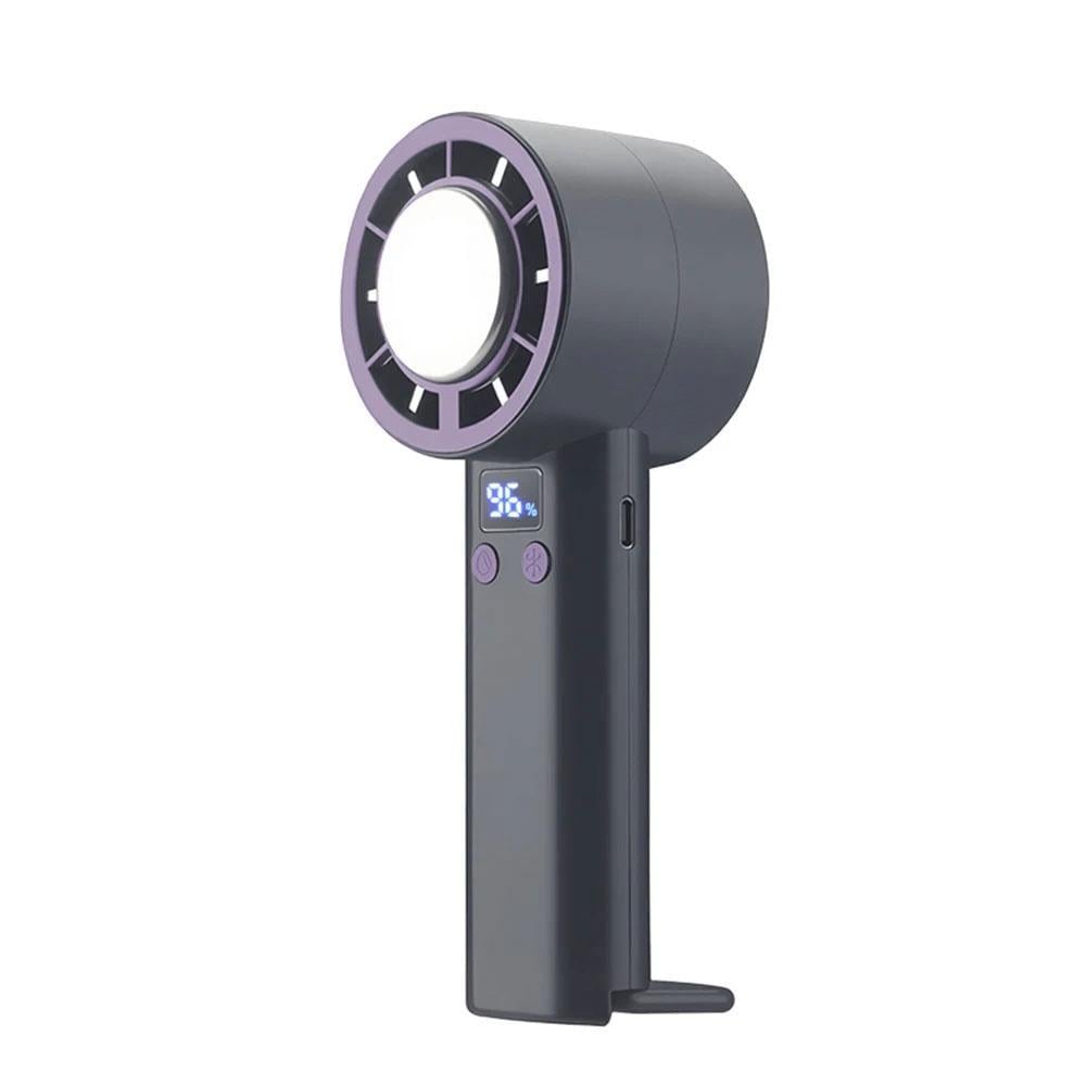 Мини вентилятор на аккумуляторе Handheld fan XP-C01 с дисплеем 12W Cро-фиолетовый (1011158-Other-2)