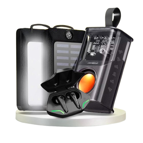 Повербанк 10400 mAh/LED фонарик W5147 мультитул/Наушники беспроводные M10