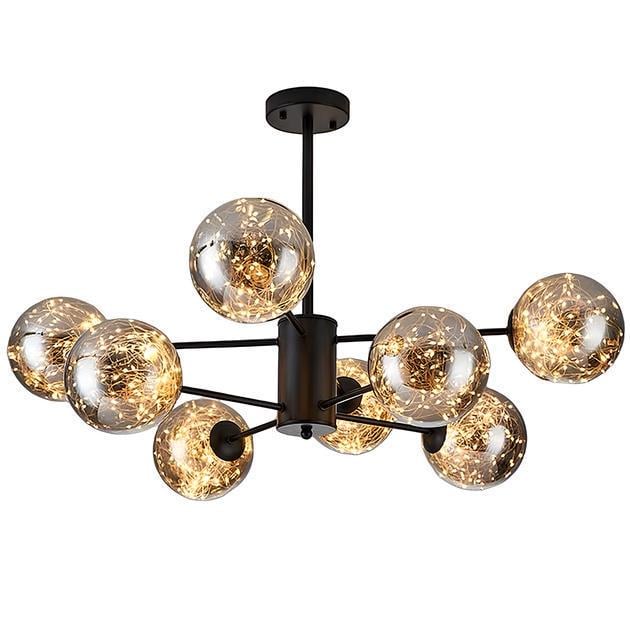 LED-люстра потолочная Sirius со светодиодными нитями на 6 плафонов IP20 3310/6 50W Черный (28688308)