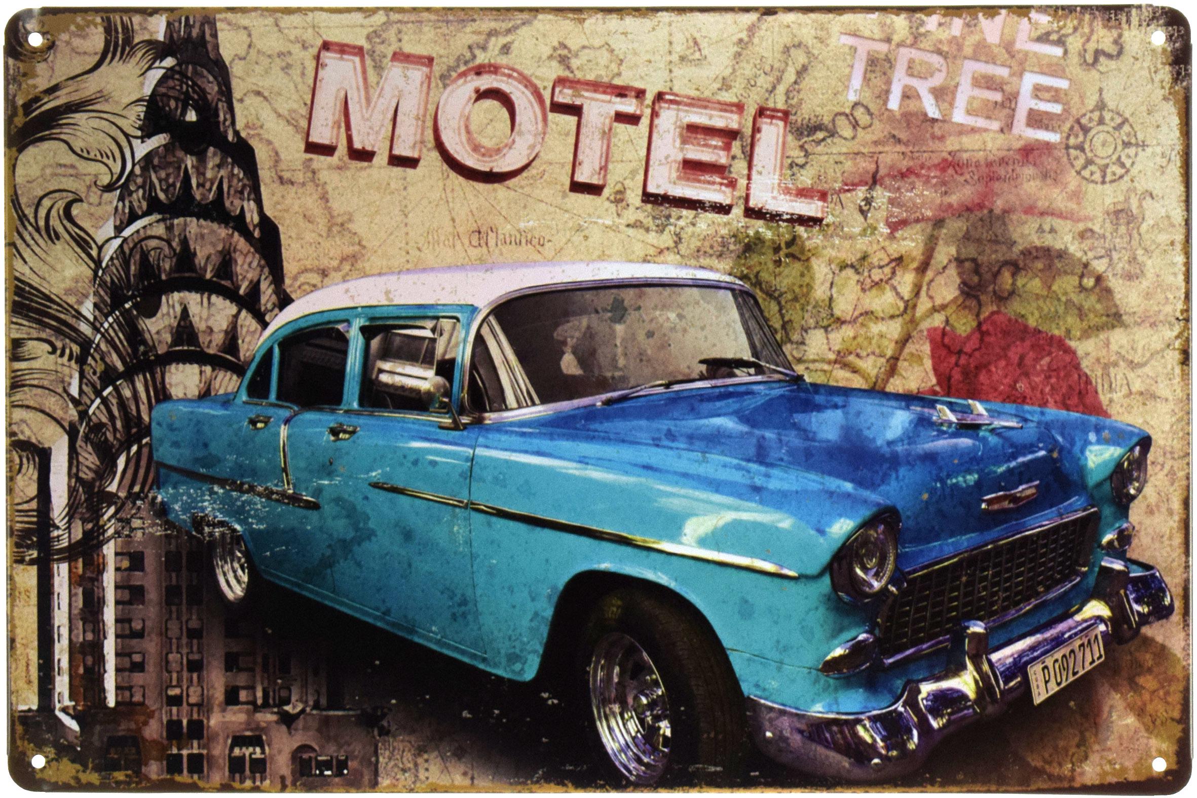 Табличка металева Chevrolet Blue Car 20x30 см Табличка металева Chevrolet Blue Car 20x30 см