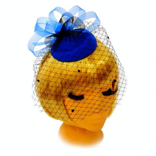 Шляпка Кейт с вуалью Seta Decor 17-746BL Шляпка Кейт с вуалью Seta Decor 17-746BL