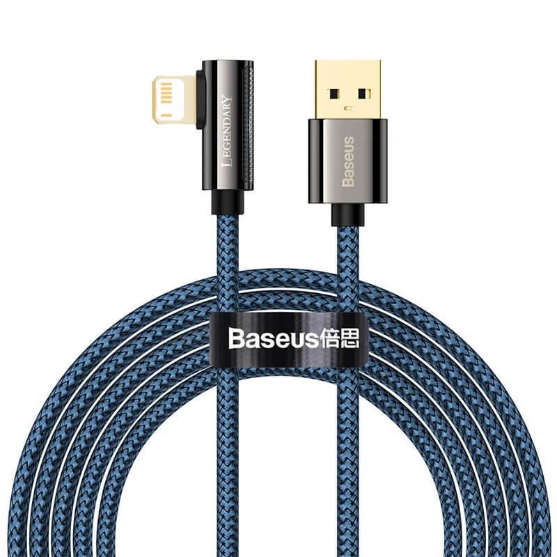 Кабель BASEUS CACS000103 Lightning Legend Series Elbow Fast Charging Data Cable 2,4 A 2 м Blue (534647)