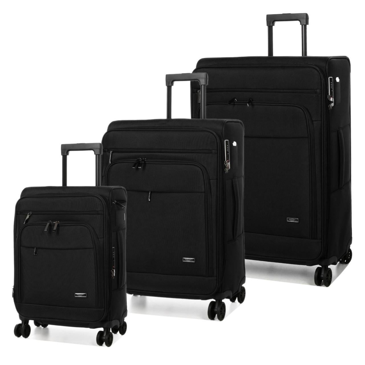 Набор чемоданов Франция AIRTEX ткань L/M/S 3 шт. Черный (829)