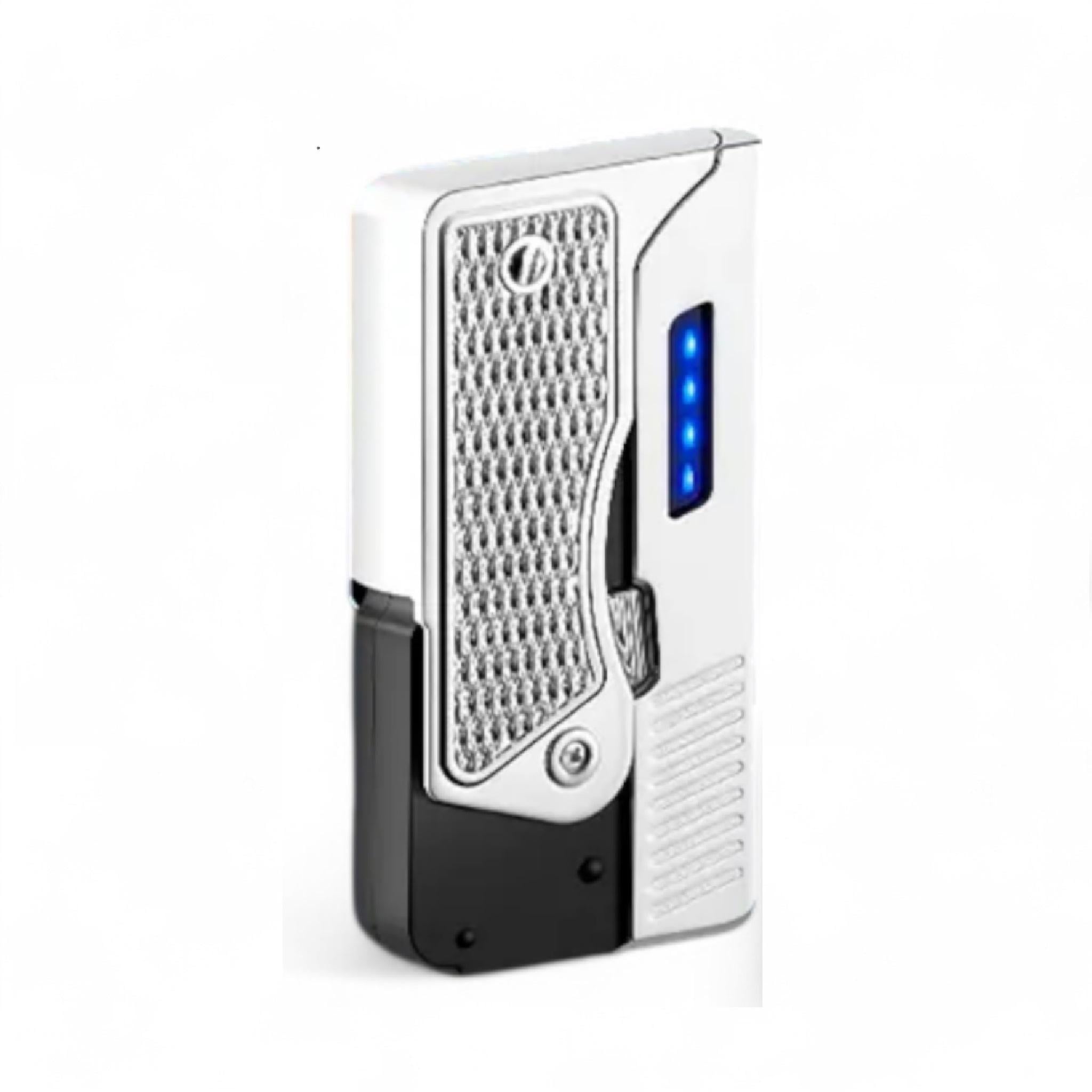 USB-зажигалка газовая Gun 2в1 дуговая электроимпульсная с индикатором заряда Silver (23530120)