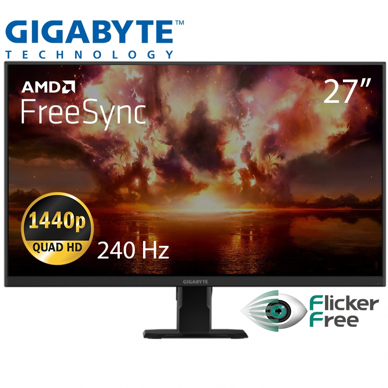Монитор Gigabyte GS27Q X Gaming Monitor безрамочный SS-IPS 2560x1440 QHD 27" (tf6457) - фото 2 Монитор Gigabyte GS27Q X Gaming Monitor безрамочный SS-IPS 2560x1440 QHD 27" (tf6457) - фото 2