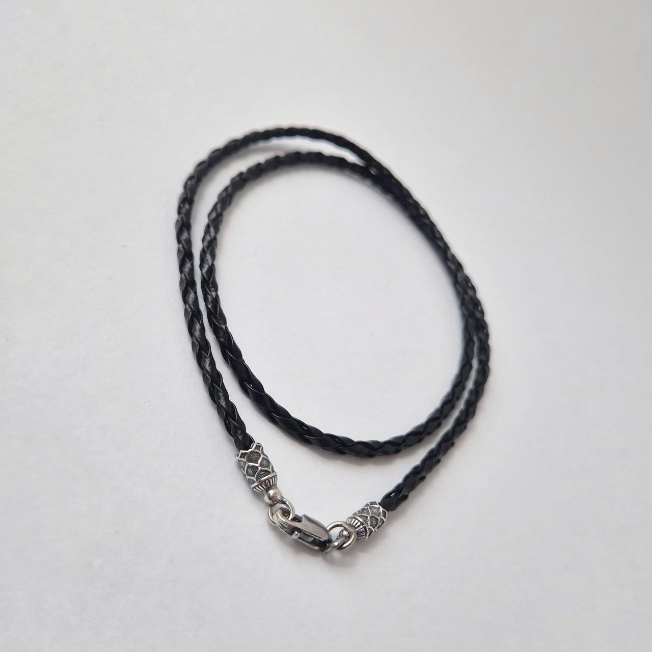 Шнурок на шию Луска чорнене срібло 925 проби 1,50 г 3 мм 45 см Чорний (1419) - фото 1 Шнурок на шию Луска чорнене срібло 925 проби 1,50 г 3 мм 45 см Чорний (1419) - фото 1