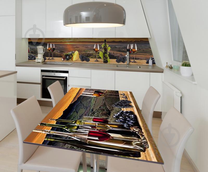 Наклейка виниловая на стол Zatarga  "3Д Вино Долина" 650х1200 мм