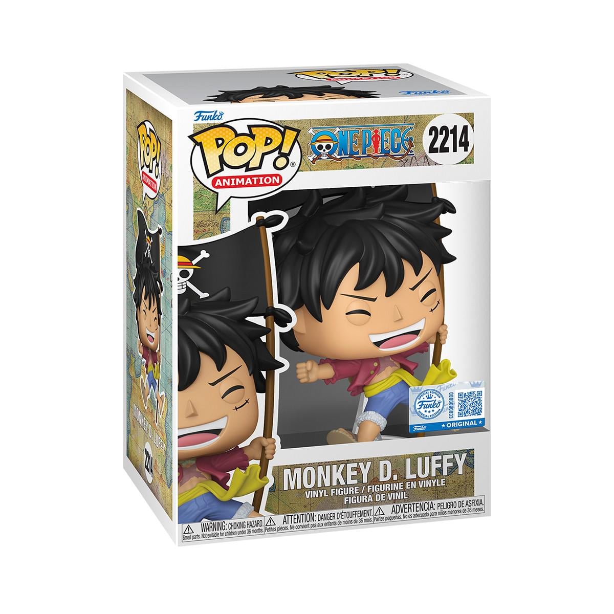 Дитяча ігрова фігурка Funko POP Луффі з прапором серії Великий куш (91970)