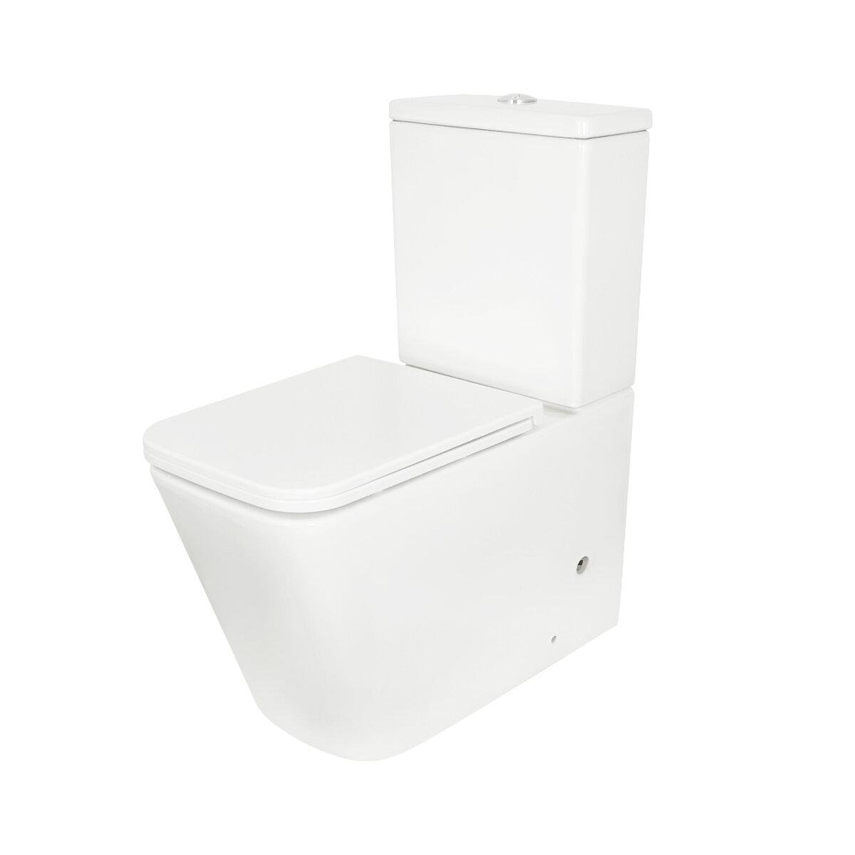 Унітаз компакт підлоговий Venta Sappo з бачком горизонтальний випуск Білий (94898)