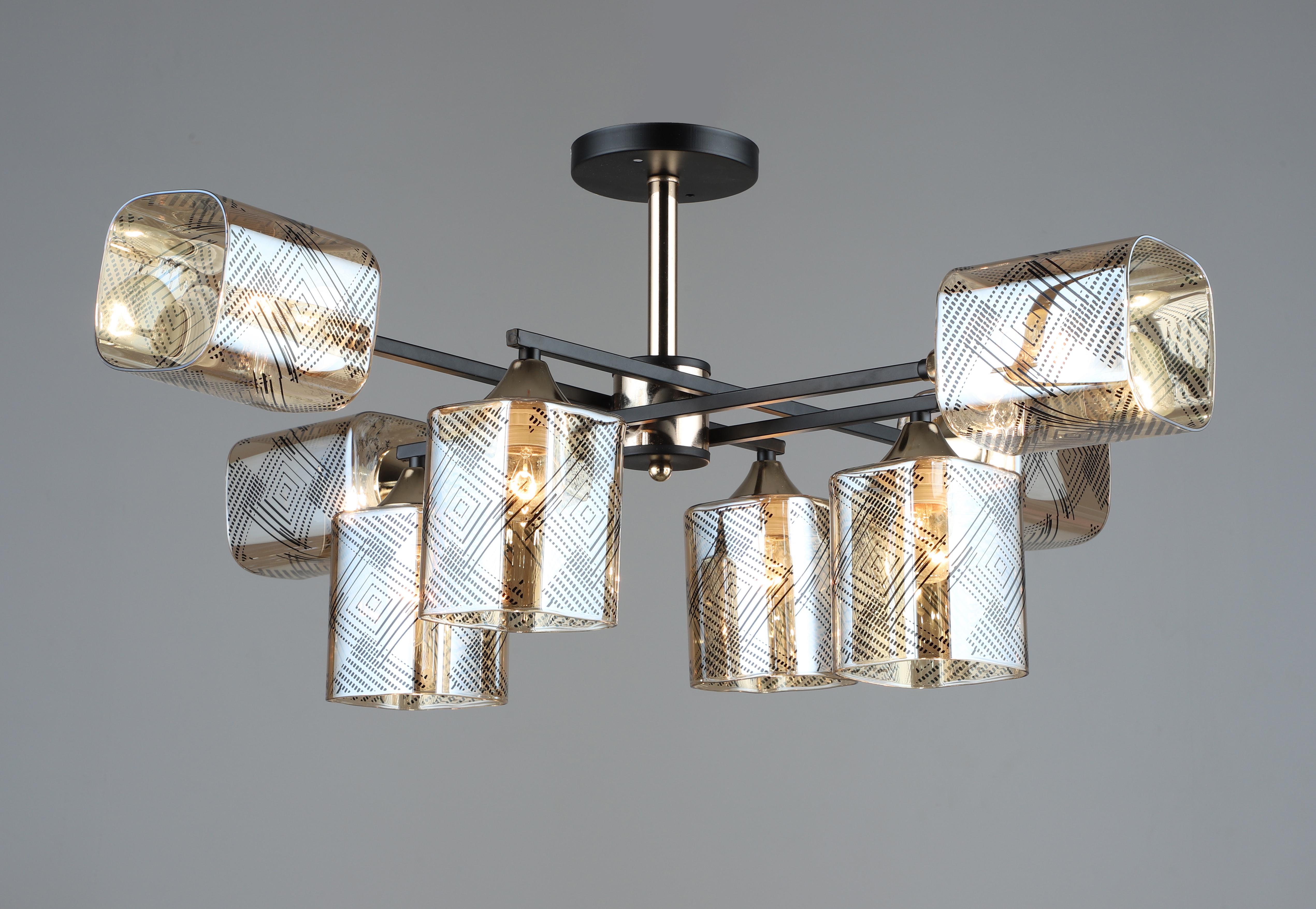 Люстра декоративная Sirius B A4080/8 BK+FGD (000040595)