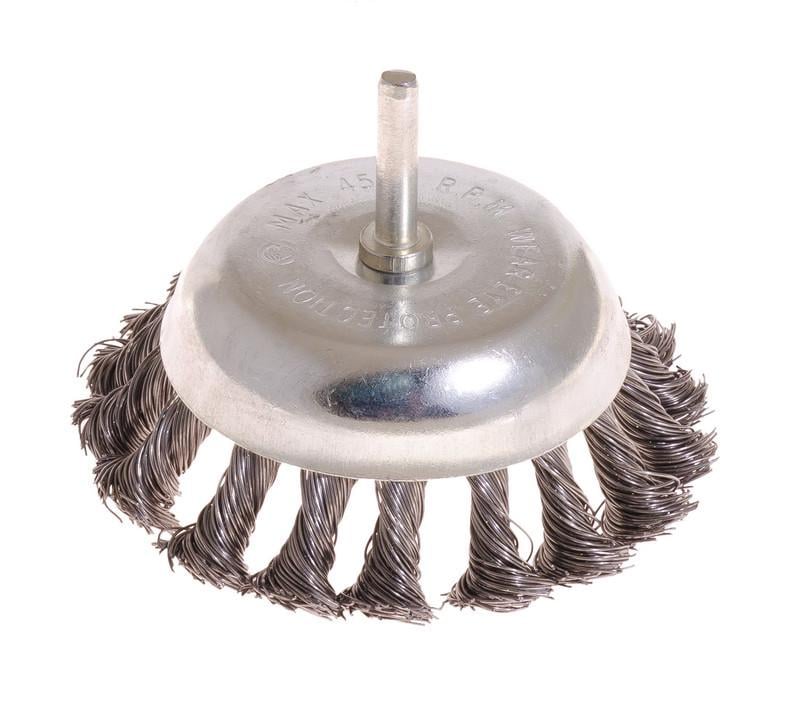 Щітка торцева Mastertool з плетеного дроту D100 зі стрижнем 1/4 (19-7310)
