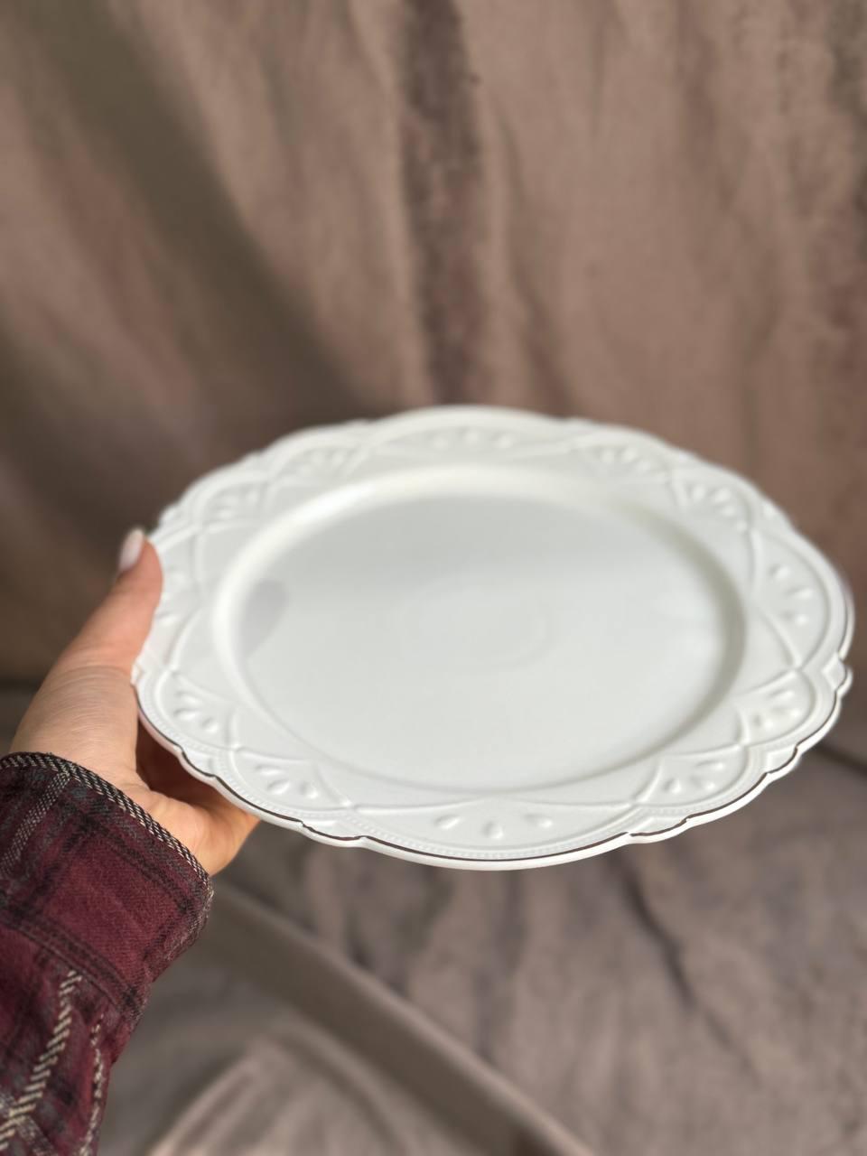 Тарілка обідня YIWU HP-20-36 керамічна 25,5 см Білий (HP-20-36) - фото 3 Тарілка обідня YIWU HP-20-36 керамічна 25,5 см Білий (HP-20-36) - фото 3