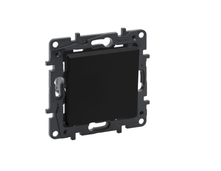 Выключатель одноклавишный Niloe Step LeGrand 10А автоматические клеммы Черный (30863551)