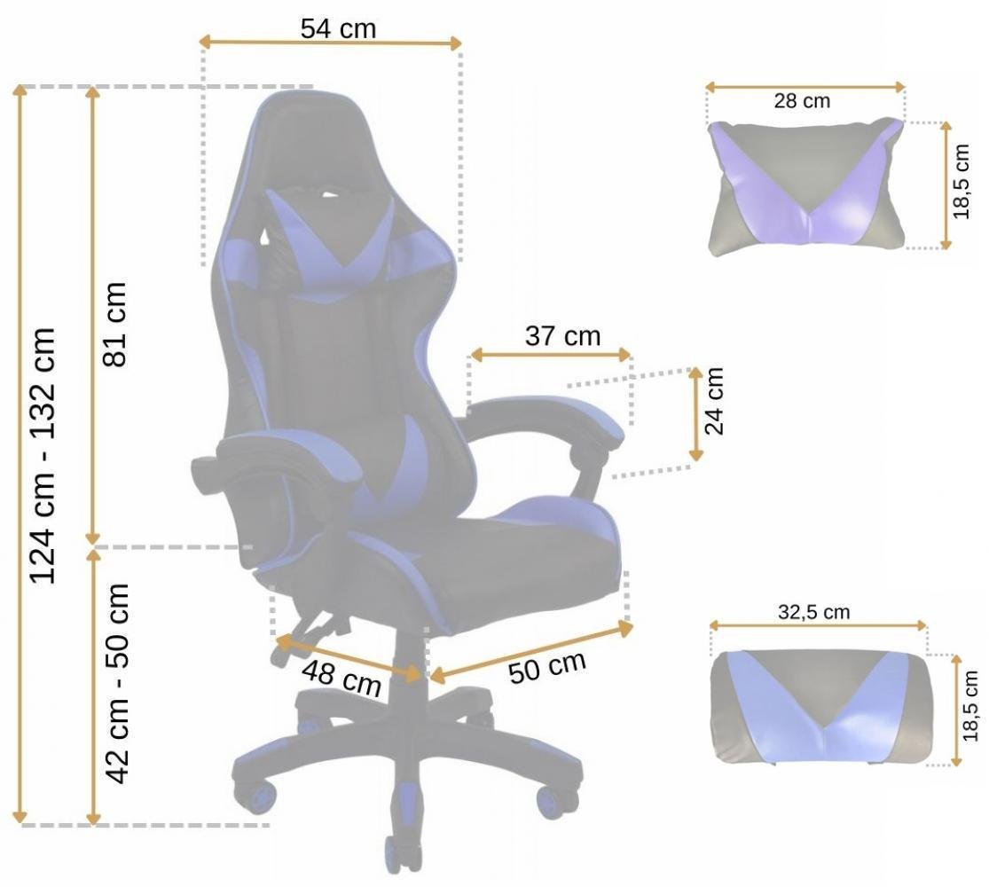 Кресло офисное компьютерное Bonro B-810 Синий (3544) - фото 2 Кресло офисное компьютерное Bonro B-810 Синий (3544) - фото 2