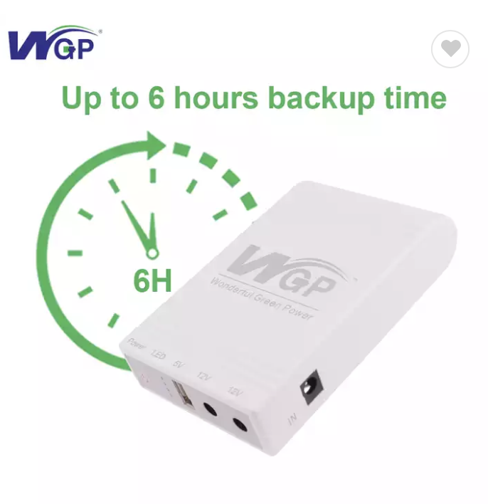 Джерело безперебійного живлення WGP Mini DC UPS WGP103 5-12 V 32,56 Wh/8800 mAh White (11049) - фото 7