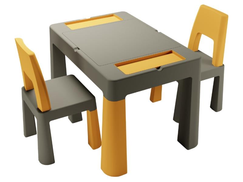 Комплект мебели TEGGI MULTIFUN+2 стула graphite mustard Комплект мебели TEGGI MULTIFUN+2 стула graphite mustard