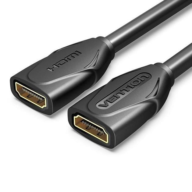 Удлинитель Vention HDMI-HDMI v.2.0 M/M PVC Shell 4K 60Hz 18Gbps gold-plated 0,5 м Black (AAXBD)