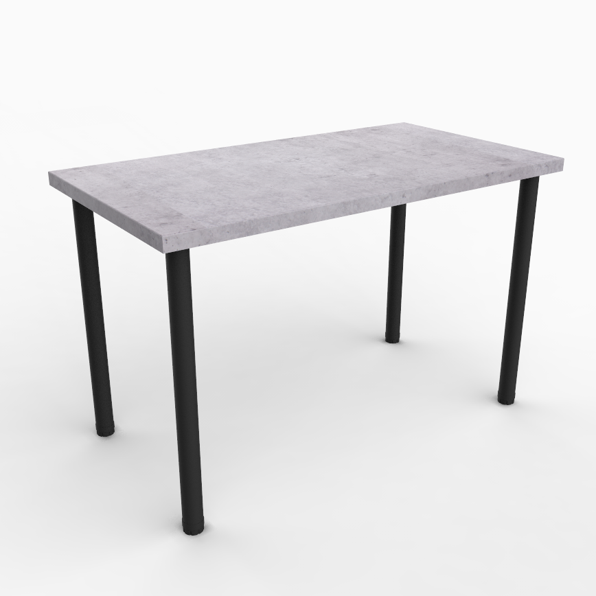 Обеденный стол LoftLab Usual 1400х650х755х36 мм Бетон Чикаго (10315)