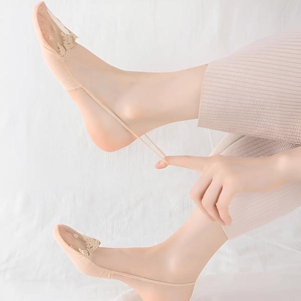 Носки следки женские кружевные 5 пар Бежевый (L00060-1) - фото 3 Носки следки женские кружевные 5 пар Бежевый (L00060-1) - фото 3