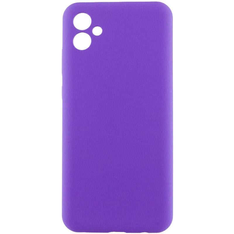 Противоударный чехол TPU GETMAN Liquid Silk Full Camera для Samsung Galaxy A06 Фиолетовый / Purple