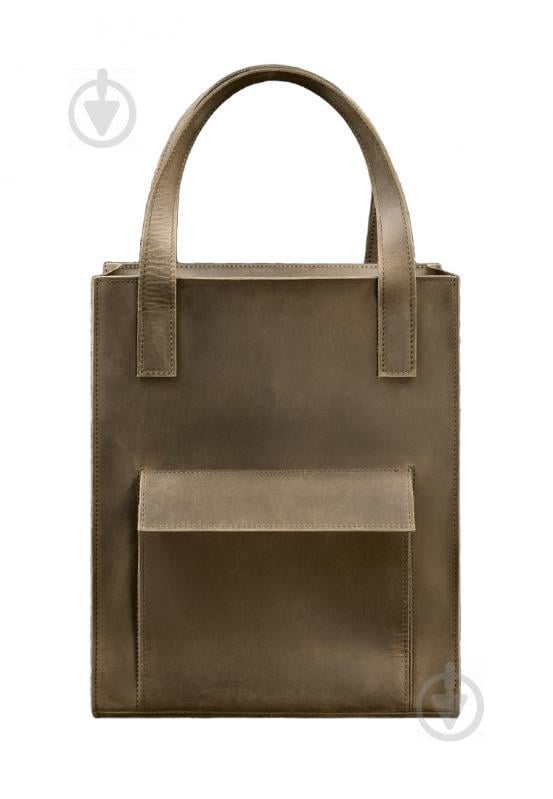 Сумка шоппер BlankNote Бетсі з кишенею Темно-коричневий (BN-BAG-10-1-o)