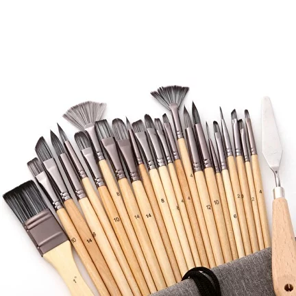 Набор профессиональных кистей для живописи 24 шт. (D00468-2) - фото 2 Набор профессиональных кистей для живописи 24 шт. (D00468-2) - фото 2