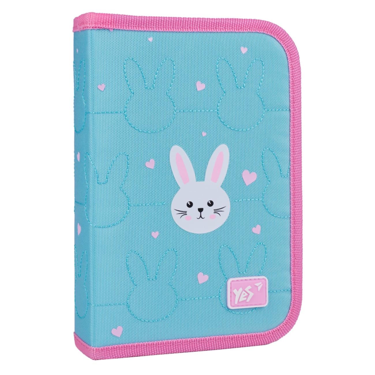 Пенал школьный YES Funny Bunny твердый 1 отделение Голубой (533625)