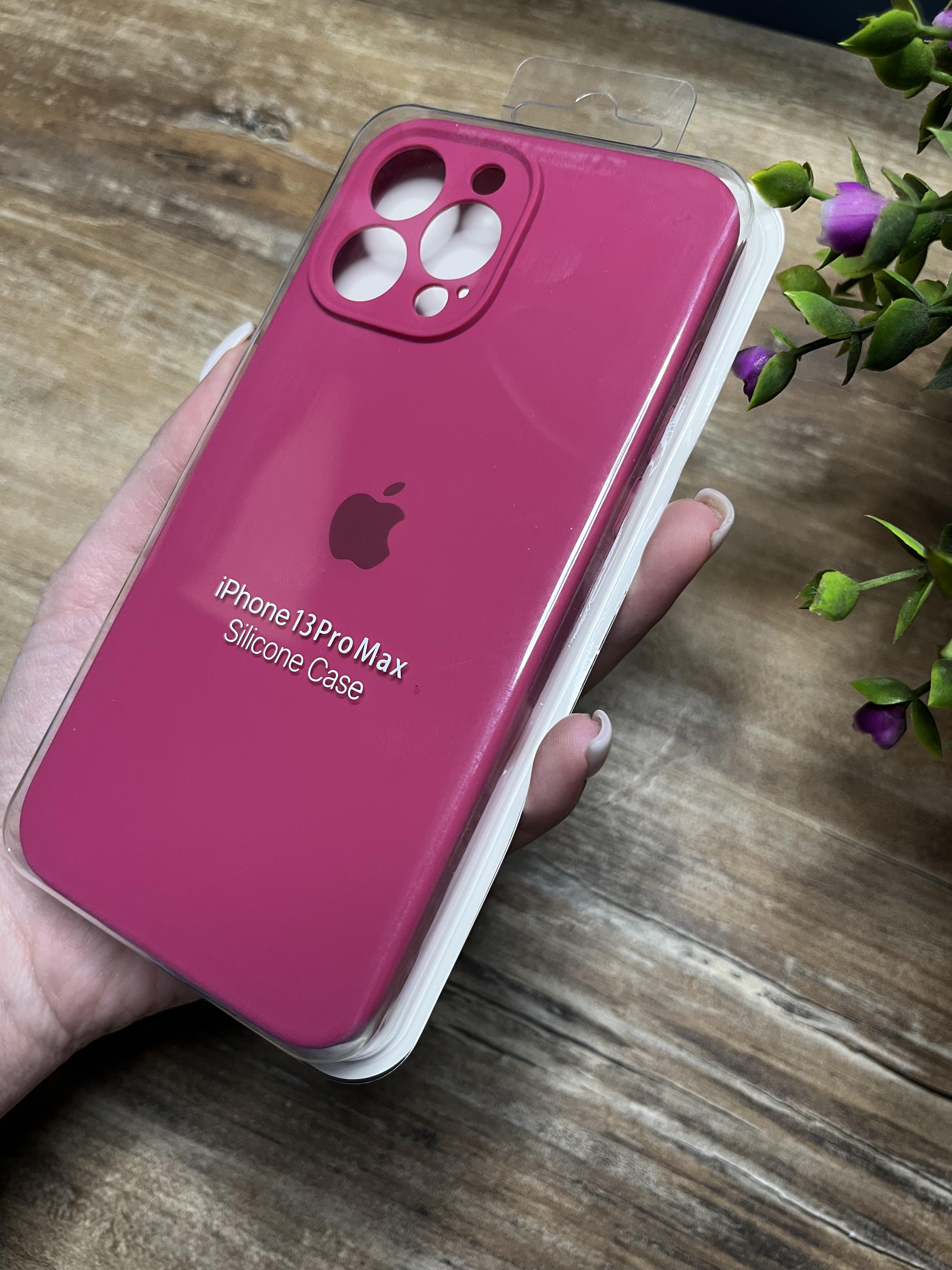 Чехол накладка на iPhone (Айфон) 13 Pro Max закрытый низ и закрытая камера silicone case full camera Apple