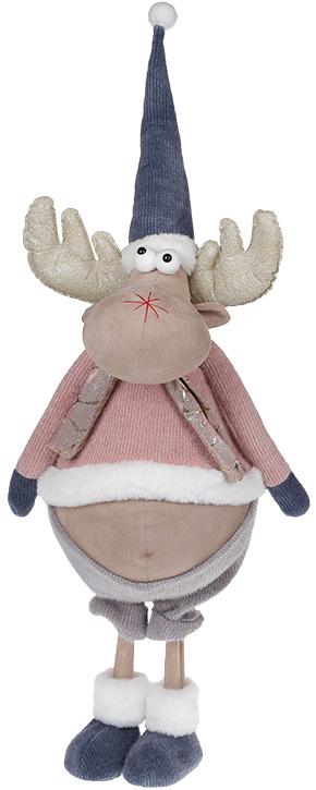 Игрушка мягкая Лось Джейкоб 30х28х85 см Розовый/Синий