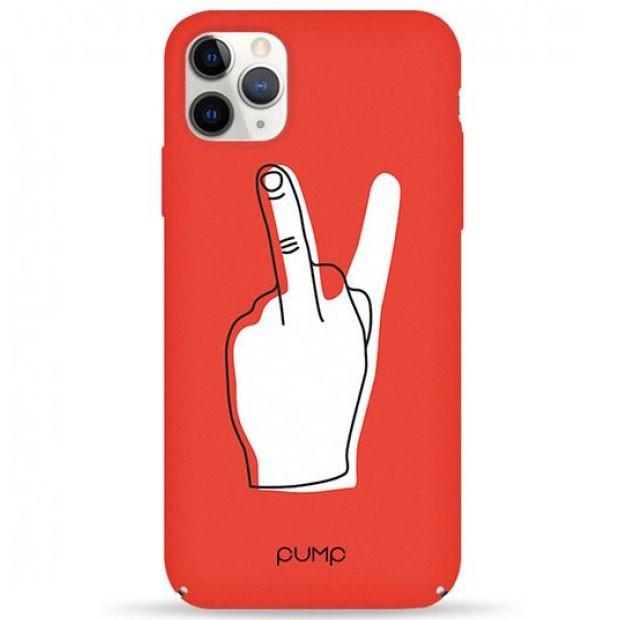 Чехол накладка Pump Tender Touch Case for iPhone 11 Pro Max, V for Middle Finger (PMTT11PROMAX-6/126G)