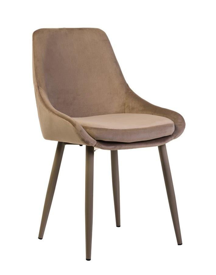 Стул обеденный Vetro Mebel мягкий металл крашеный вельвет N-49 Капучино