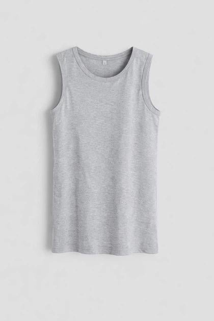 Майка H&M 1211708 146-152 см Серый меланж