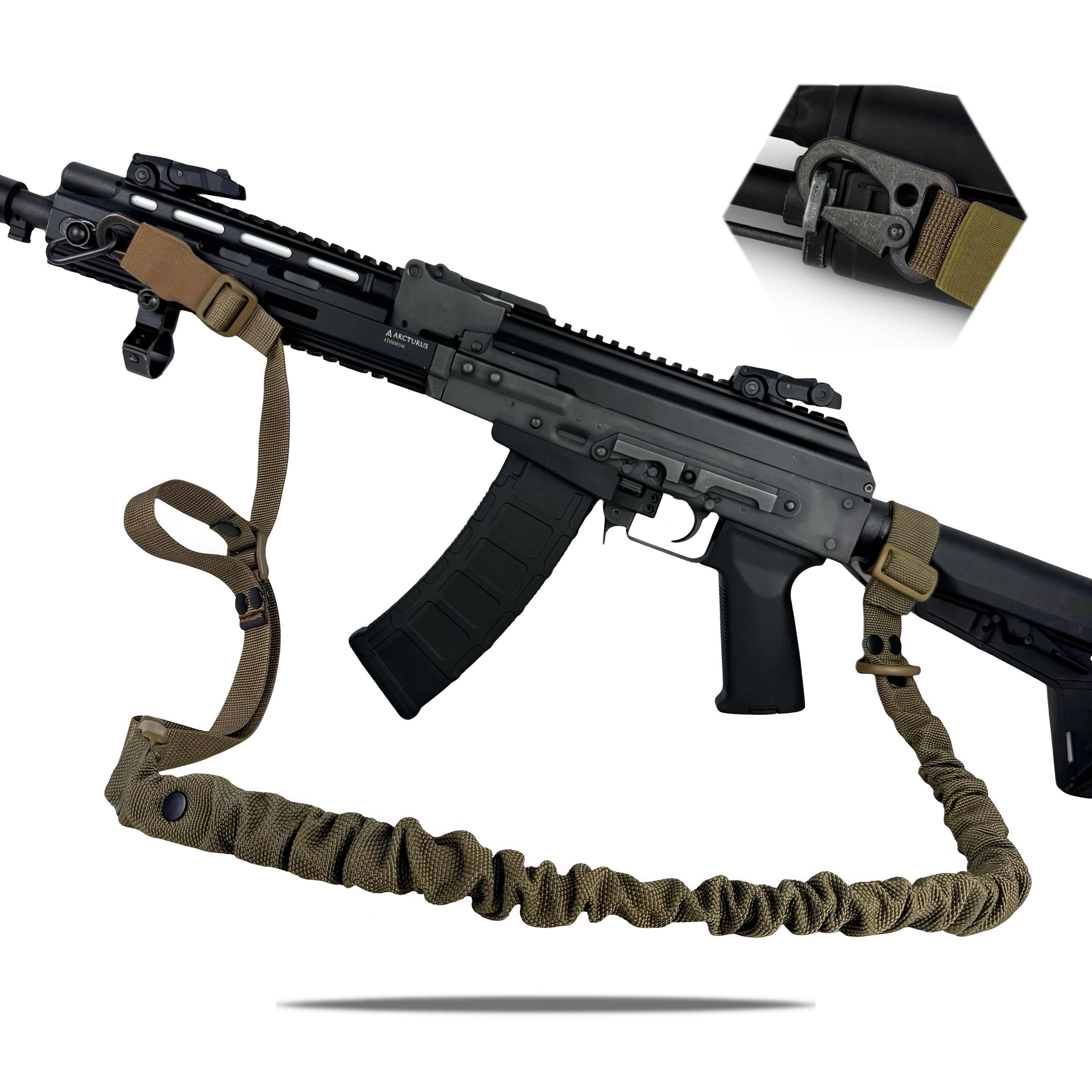 Ремень оружейный одно/двухточечный эластичный Ragnarok FORSETI Койот - фото 7