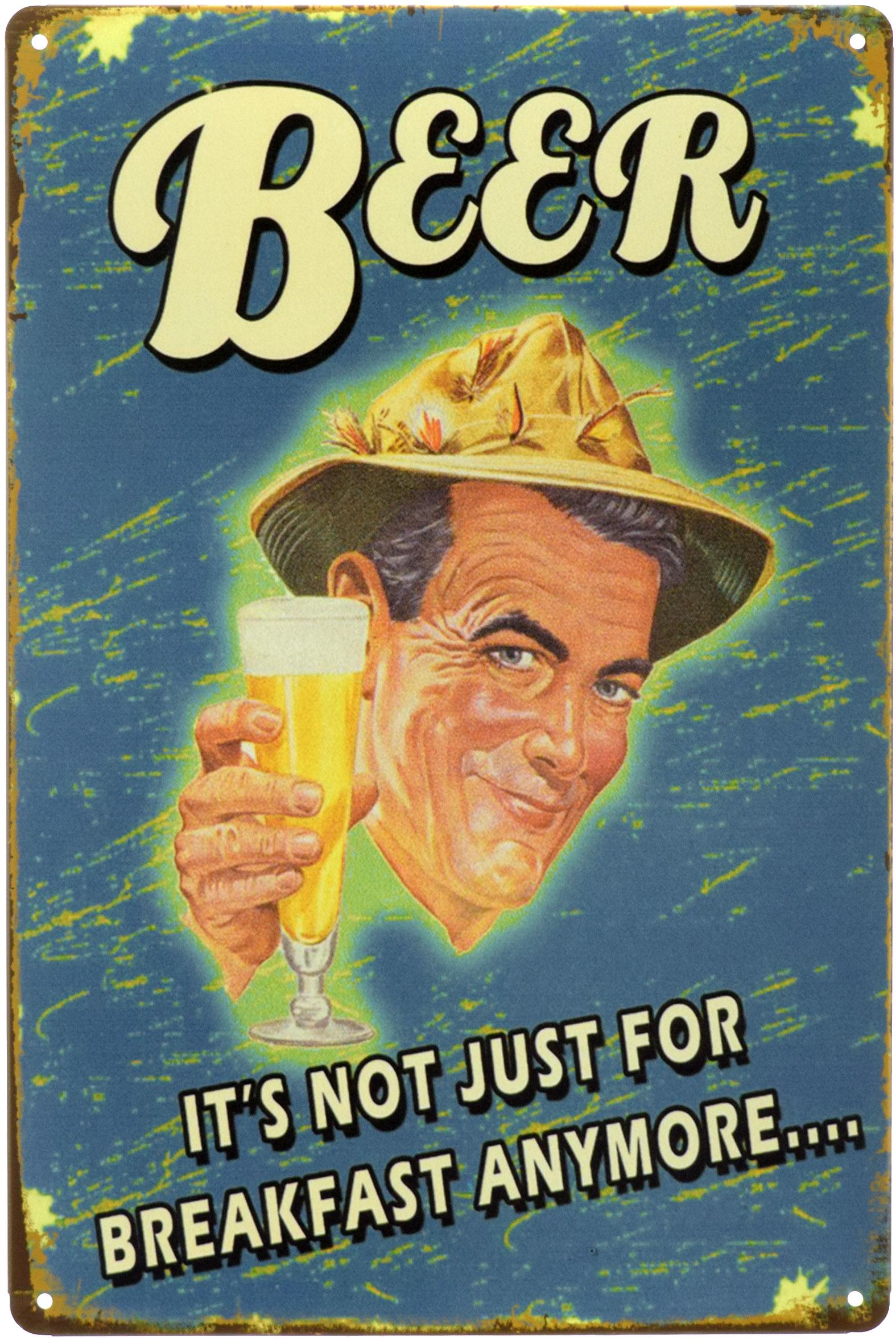 Табличка металева Пиво Це Більше Не Тільки Сніданок/Beer It's Not Just For Breakfast Anymore 20x30 см