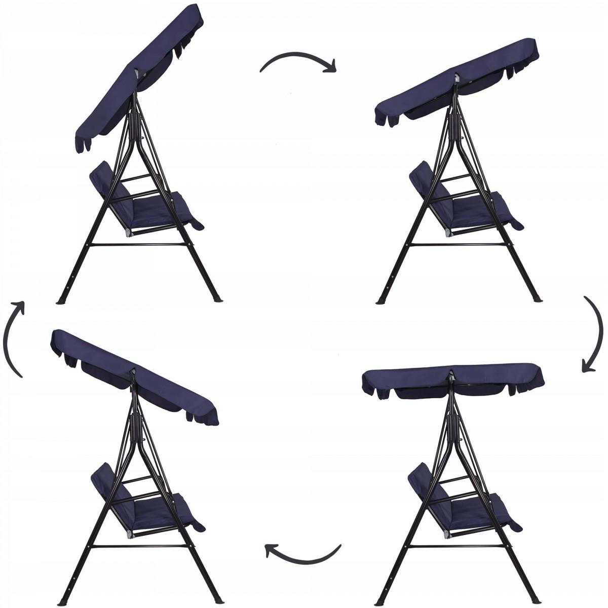 Садовые качели Springos Luna GS0019 150x170 см Синий (GS0019) - фото 6