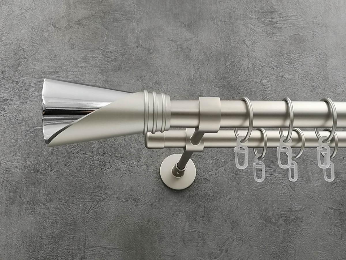 Карниз Quadrum Дункан гладкая штанга двойной модерн 25/19 мм 320 см Сатин (272280371) Карниз Quadrum Дункан гладкая штанга двойной модерн 25/19 мм 320 см Сатин (272280371)