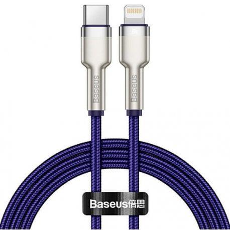 Кабель Baseus Cafule Metal Type-C to Lightning PD 20W 1 м Purple (CATLJK-A05)
