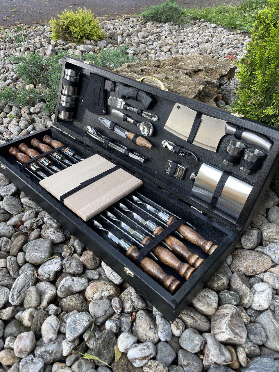 Набір шампурів Турист 4 в кейсі Black (11289583) - фото 4 Набір шампурів Турист 4 в кейсі Black (11289583) - фото 4