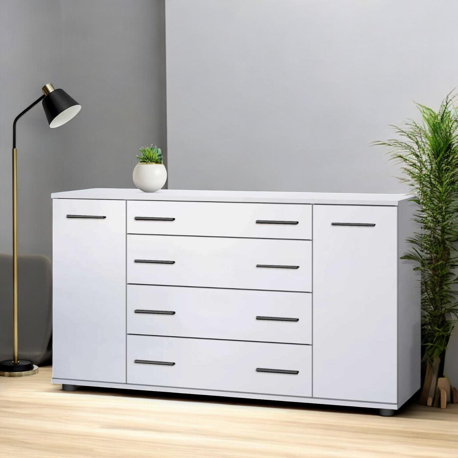 Комод большой для вещей в спальню и гостиную Белый (О-4) - фото 4 Комод большой для вещей в спальню и гостиную Белый (О-4) - фото 4