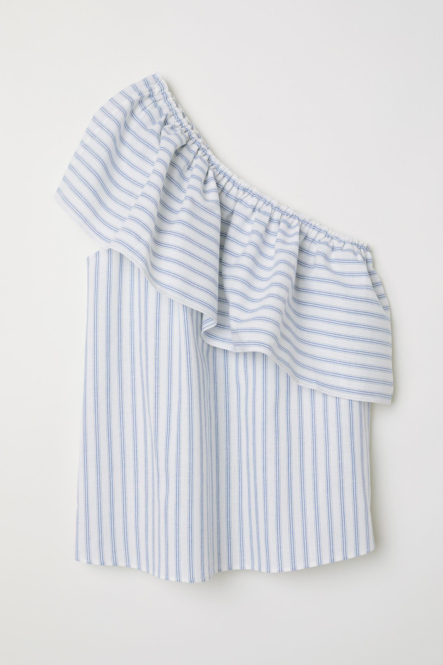 Блуза без рукава льняная блендя р. 34 Белый (6595208log)